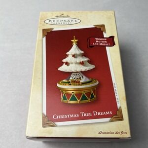 VINTAGE 2003 HALLMARK KEEPSAKE ORNAMENT CHRISTMAS TREE DREAMS MUSIC MOTION